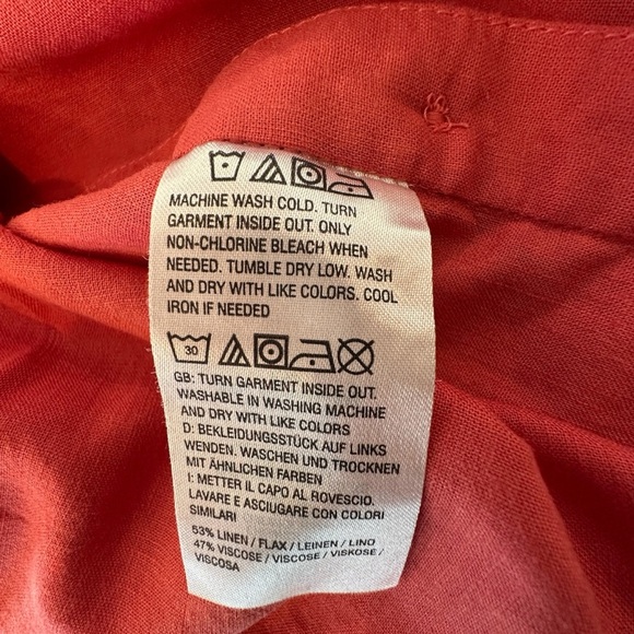 Naturals d & co Women’s Linen Blend Tunic Top Short Sleeve XL Quiet Luxury - Picture 6 of 6